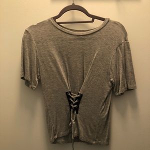 grey corset tshirt